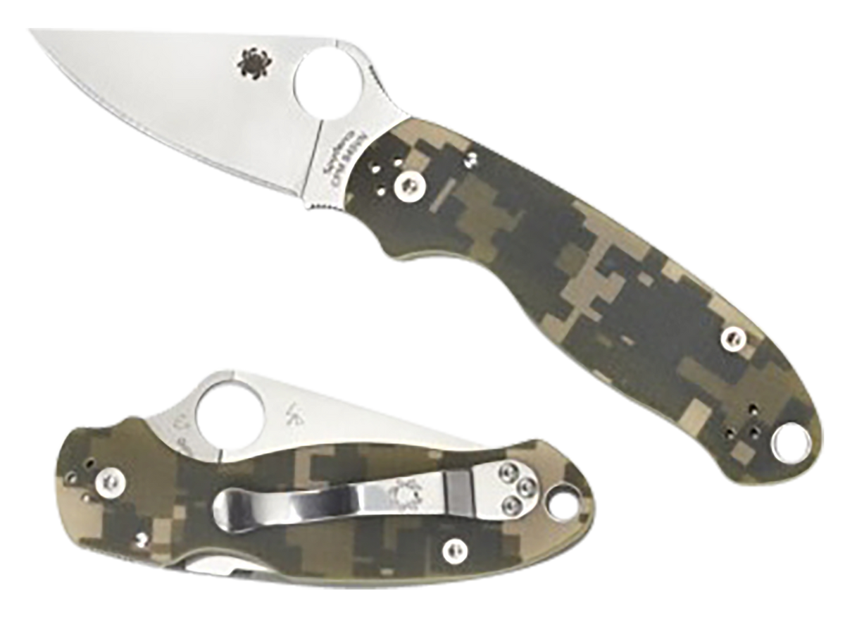 Spyderco Para 3 2.95" Plain Black DLC CPM S45VN Folding Knife - Digital Camo G10