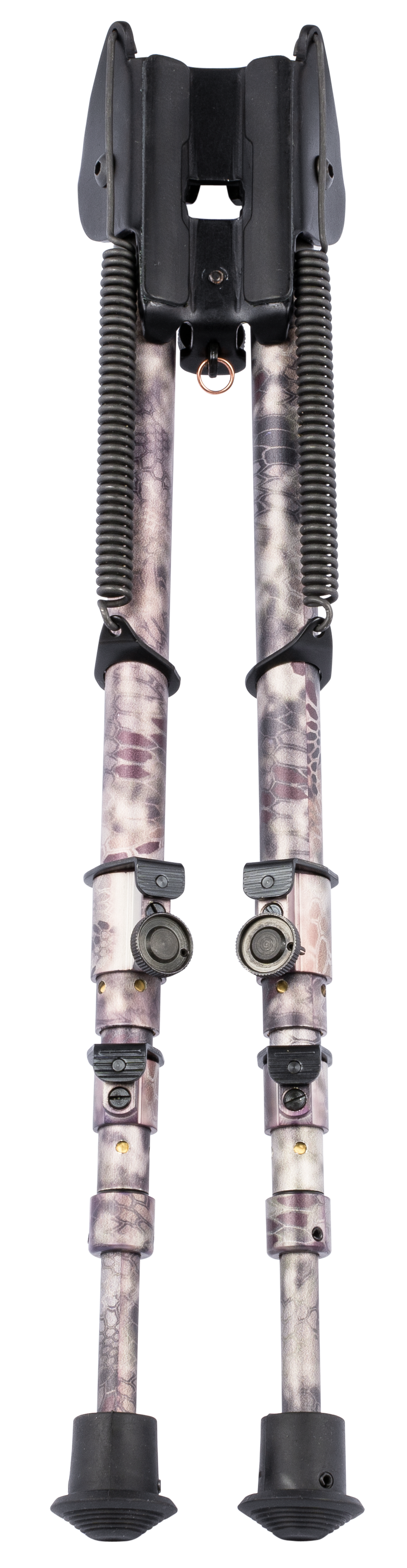 Harris 1A2-25C Bipod Non-Swivel 13.5-27" Swivel Stud Rubber Feet - Kryptek Highlander