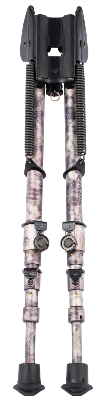 Harris 1A2-25C Bipod Non-Swivel 13.5-27" Swivel Stud Rubber Feet - Kryptek Highlander