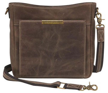 GTM GTM-CZY/98 Slim Crossbody Brown Leather Concealment Purse