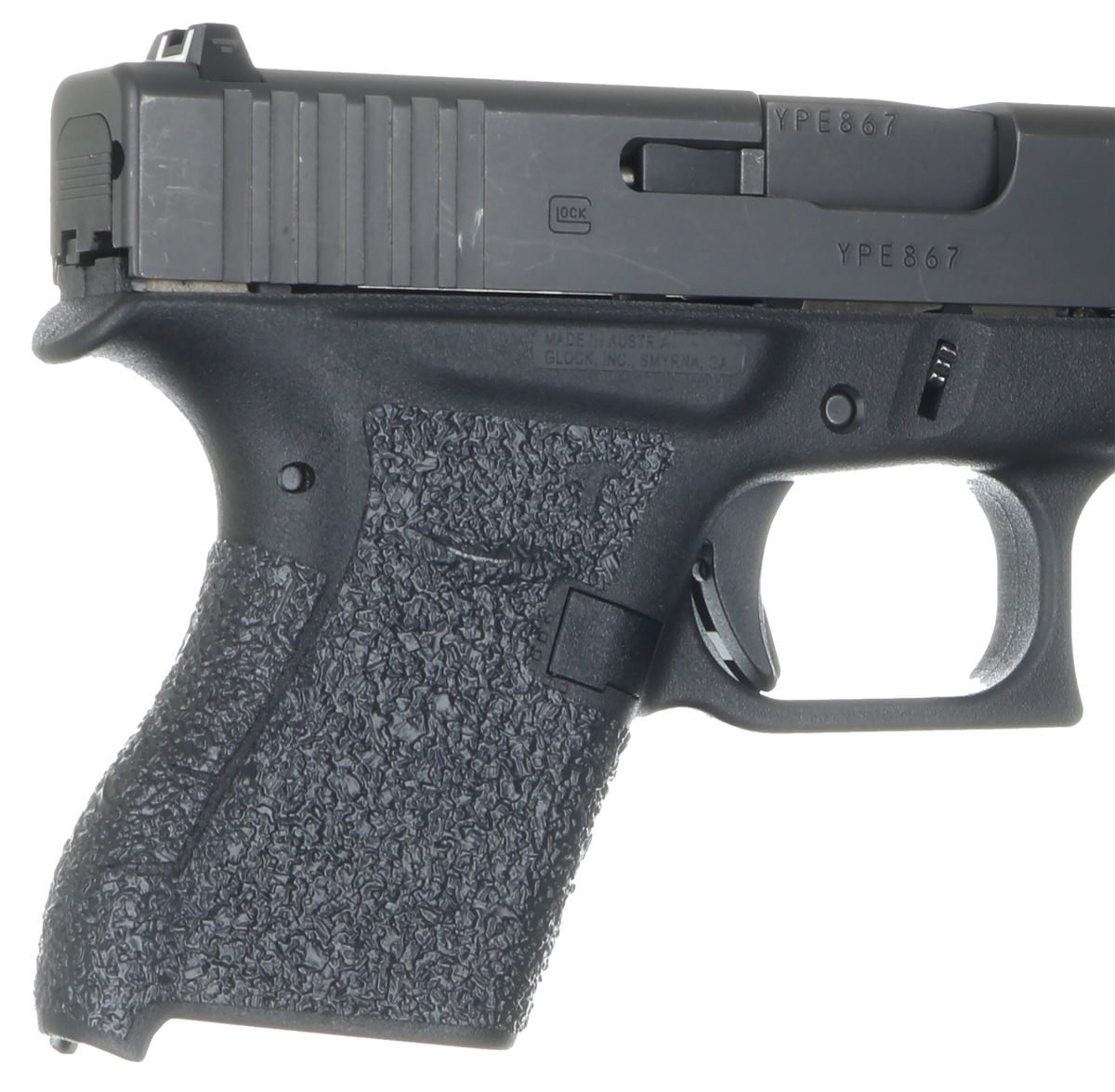 Talon Grips EV04R Adhesive Grip Textured Black Rubber for Glock 42/43