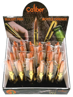 Caliber Gourmet 50 Caliber Bullet Ballpoint Pen Gold 4.13" 24-Pack