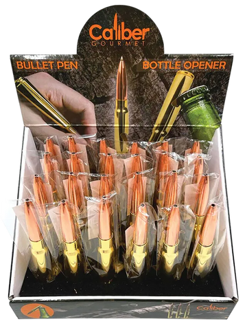 Caliber Gourmet 50 Caliber Bullet Ballpoint Pen Gold 4.13" 24-Pack
