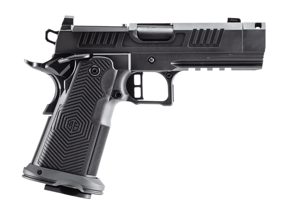 Alpha Foxtrot AF1911 Romulus Compact 9mm Luger 3.5" 20+1 Semi-Auto Pistol - Black DLC Threaded Compensated