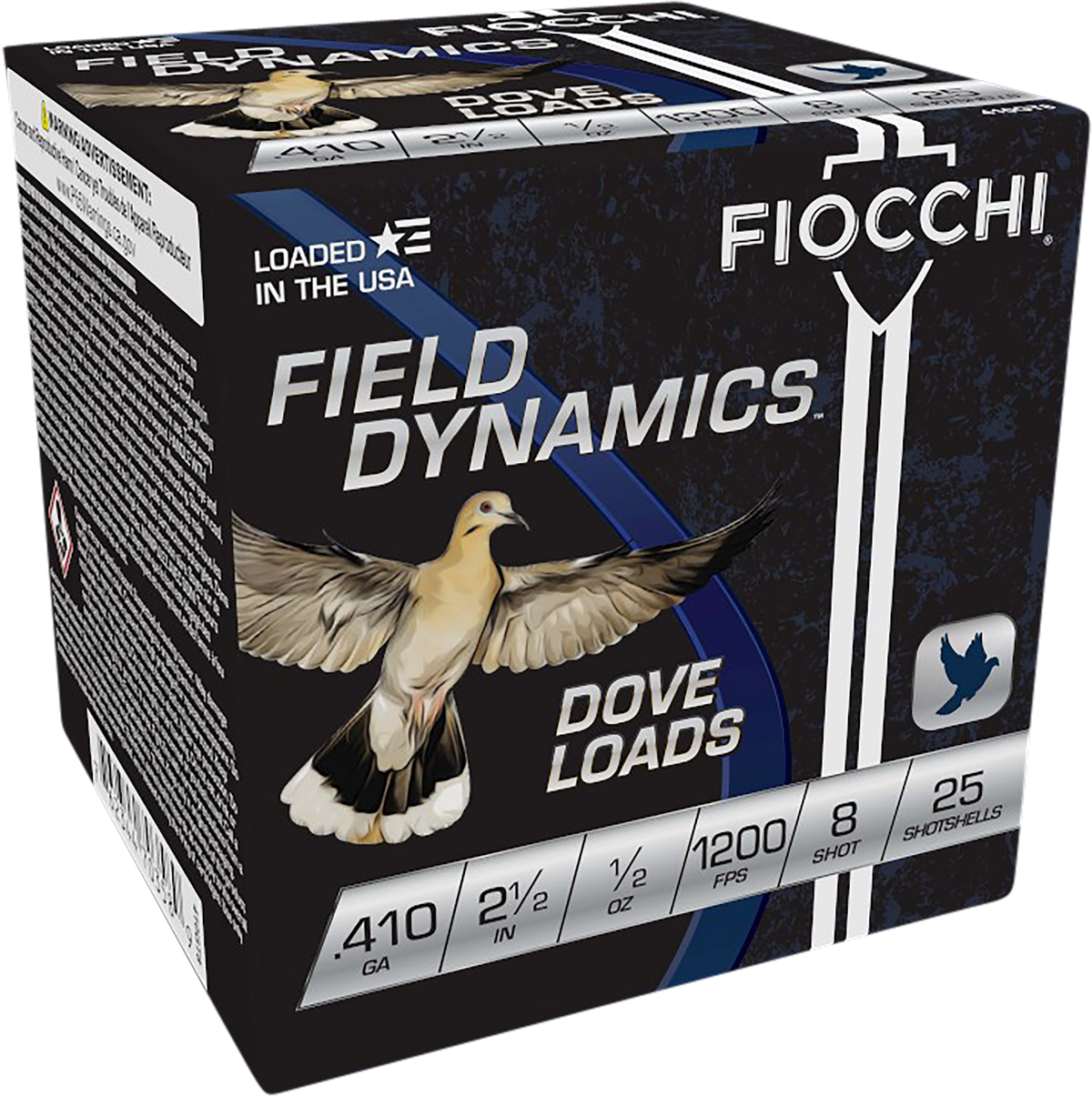 Fiocchi Field Dynamics Dove & Quail 410 Bore 2.5" 1/2oz 8 Shot - Box or Case