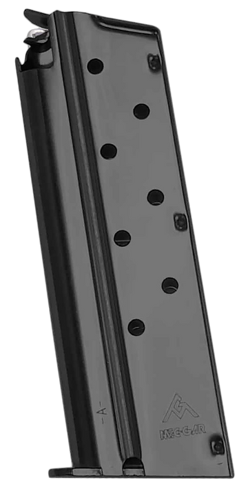 Mec-Gar 1911 Officer 9mm Luger 8-Rd Black Carbon Steel Magazine