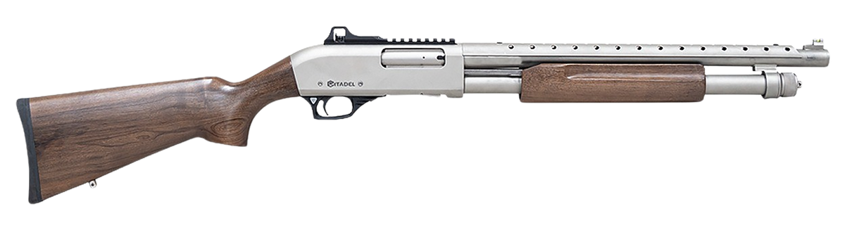 Citadel Mariner 20 Gauge 3" 4+1 18.5" Pump-Action Shotgun - Nickel / Walnut