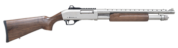 Citadel Mariner 20 Gauge 3" 4+1 18.5" Pump-Action Shotgun - Nickel / Walnut