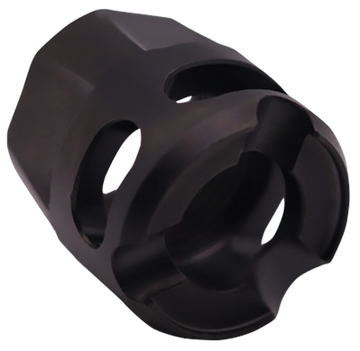 True Precision Micro Compensator Y-Type 9mm/.380 ACP 1/2x28 Black DLC 416R Stainless
