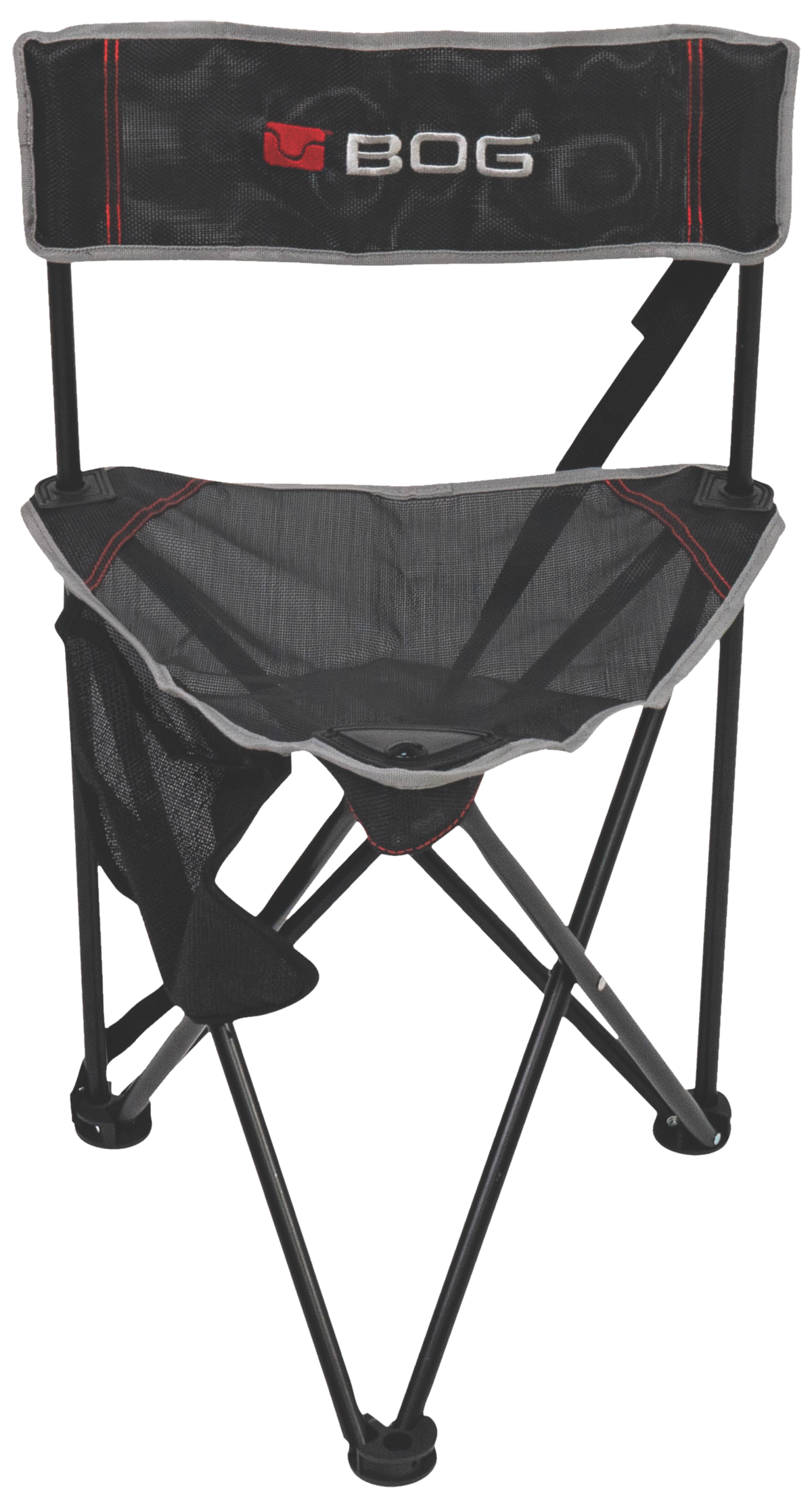 Bog-Pod Triple Play Ground Blind Chair - 3 Legs, Steel Frame, Black