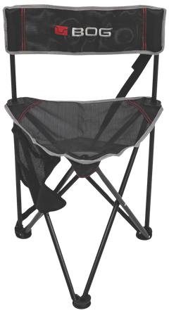 Bog-Pod Triple Play Ground Blind Chair - 3 Legs, Steel Frame, Black