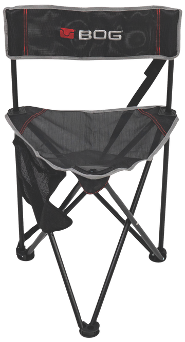 Bog-Pod Triple Play Ground Blind Chair - 3 Legs, Steel Frame, Black