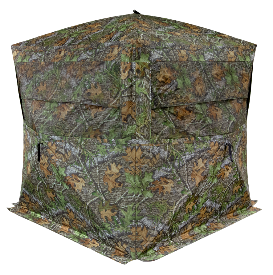Walkers Game Ear Muddy Hot Box Insulated Ground Blind 3-Person - Mossy Oak BottomLand