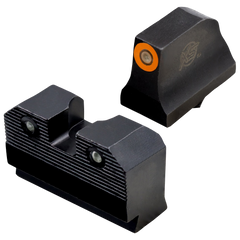 XS Sights R3D Night Sights for Glock - Suppressor Height 3-Dot Green Tritium / Orange Outline Front / Green Tritium Rear
