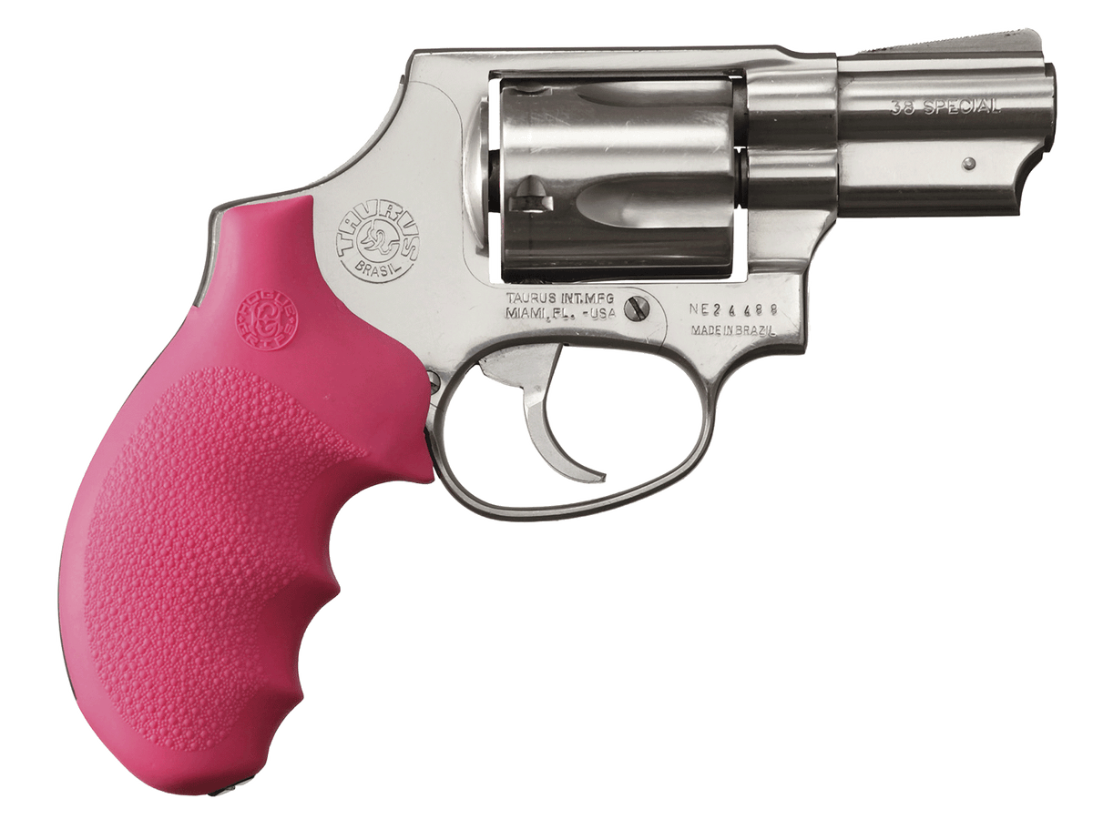 Hogue 67007 OverMolded Monogrip Cobblestone Pink Rubber Grip for Taurus 85