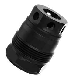 Liberty Precision Machine Baby Bell Muzzle Brake 1/2x28 Black Stainless Steel 1.10" OAL
