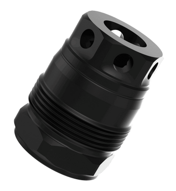 Liberty Precision Machine Baby Bell Muzzle Brake 1/2x28 Black Stainless Steel 1.10" OAL