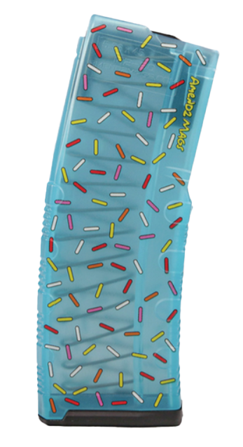 Amend2 Sprinkle Donut MOD-C AR-15 5.56x45mm NATO 30rd Magazine - Teal Sprinkles