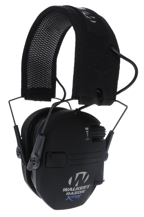 Walkers Game Ear Razor Digital X-TRM 21 dB Over the Head Motion Electronic Muff - Black