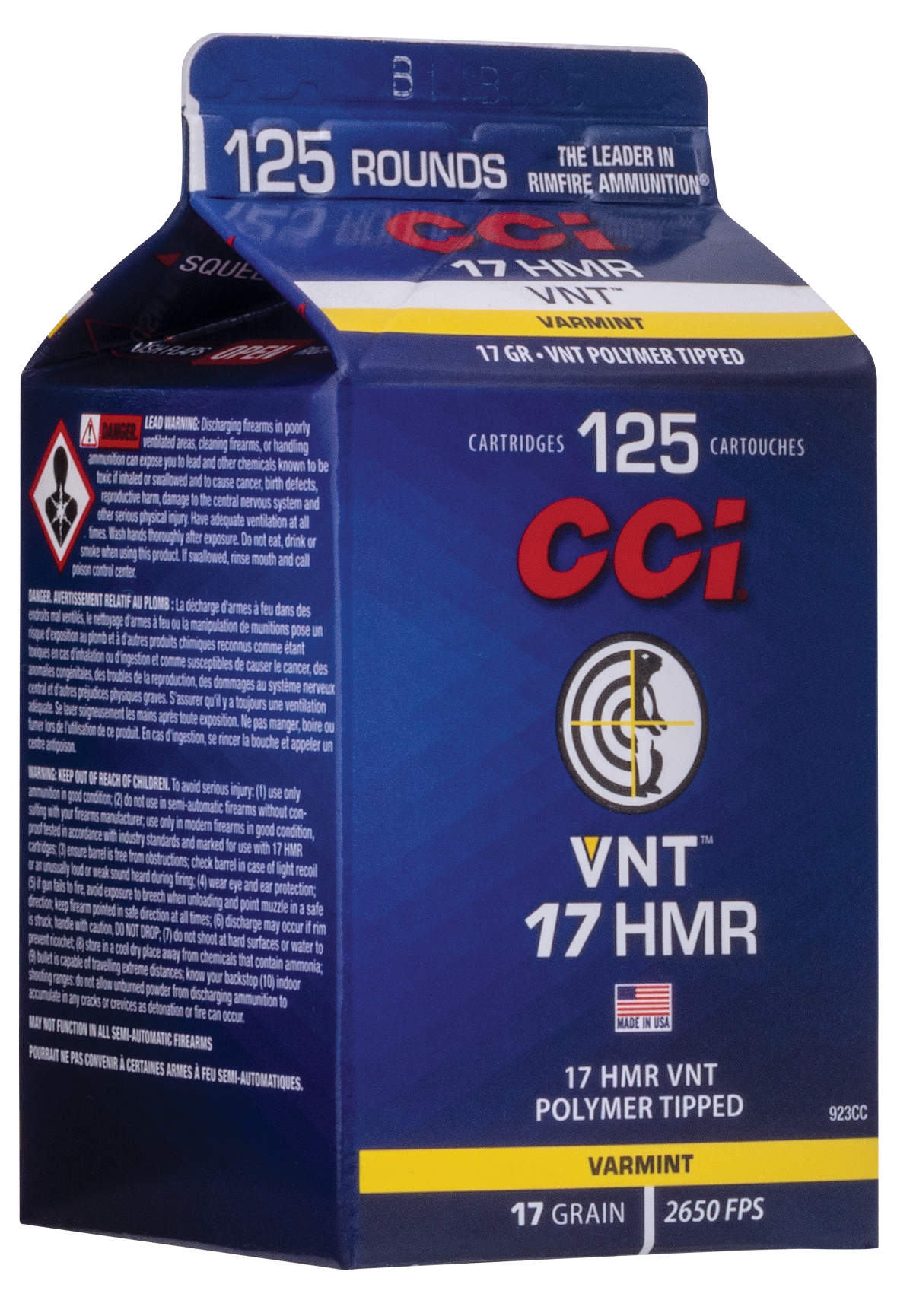 CCI VNT 17 HMR 17gr Varmint Tipped - Box or Case