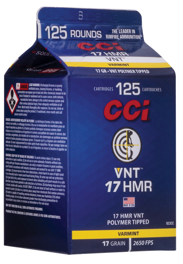CCI VNT 17 HMR 17gr Varmint Tipped - Box or Case