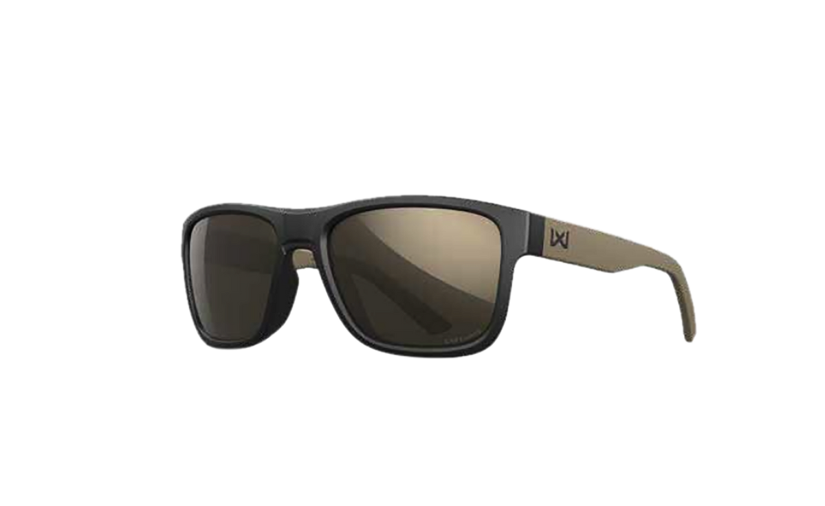 Wiley X Ovation CAPTIVATE Tungsten Mirror Lens Polycarbonate Matte Black/Tan Safety Glasses