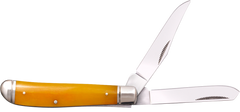 Cold Steel Trapper Mini 2.60"/2.70" Folding Clip/Spey Plain 3Cr13MoV SS Blade Yellow Bone Handle w/Polished Bolsters