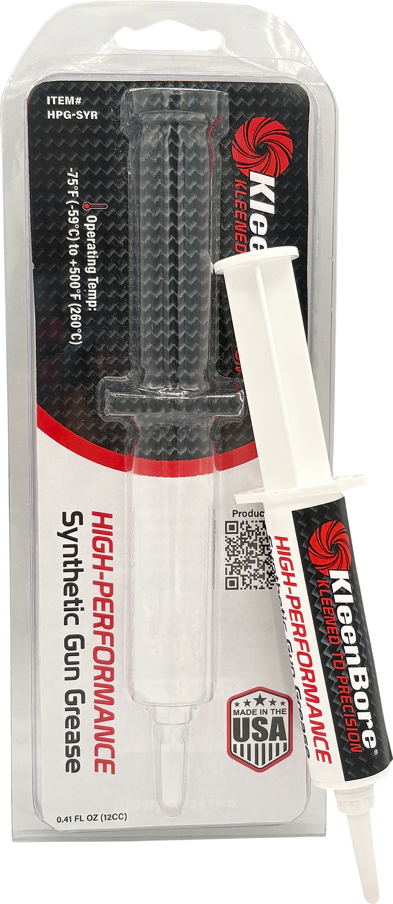 Kleen-Bore KB-HPG High Performance Synthetic Gun Grease 11cc Syringe