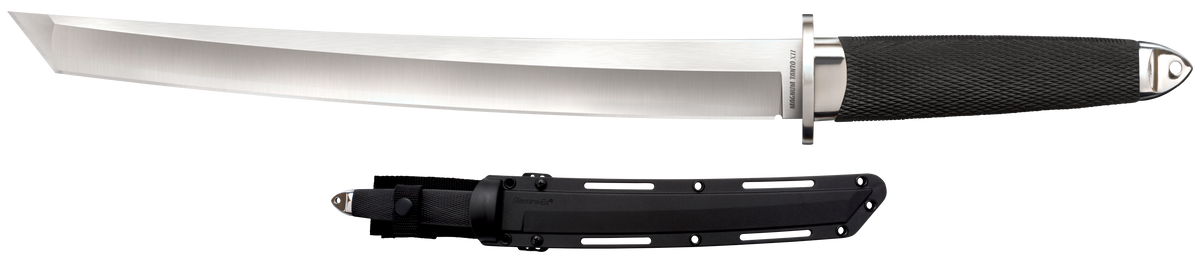 Cold Steel Magnum Tanto XII 12" Fixed Plain VG-10 San Mai Black Kray-Ex Handle