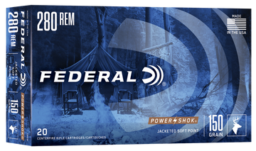 Federal Power-Shok 280 Rem 150gr Soft Point 20 Rd - Box or Case