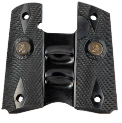 Pachmayr Signature 1911 Pistol Grip Checkered Rubber w/ Finger Grooves Black