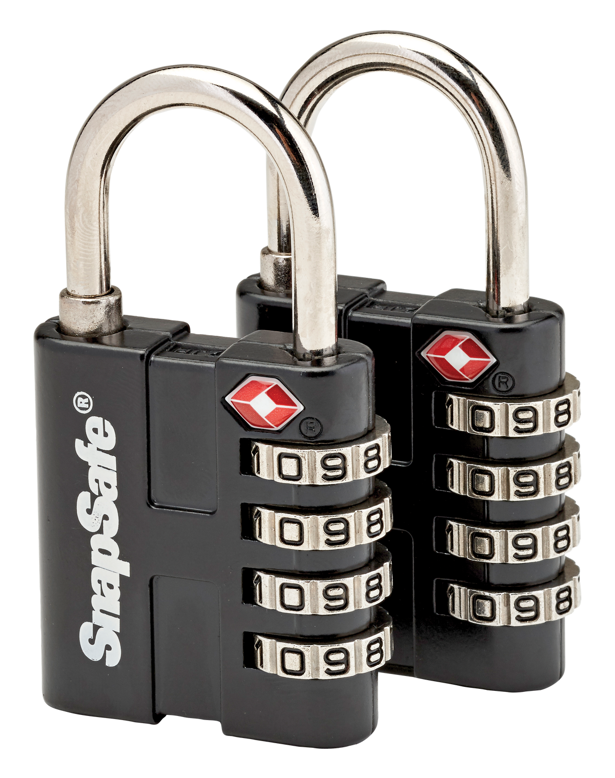 SnapSafe 76020 TSA Lock Resettable 4-Digit Combination Metal 2-Pack