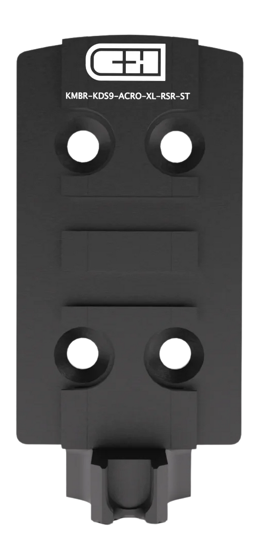 C&H Precision KMBR-KDS9-ACRO-XL Optic Mount Plate for Kimber KDS9c - Built-In Rear Sight - Steel