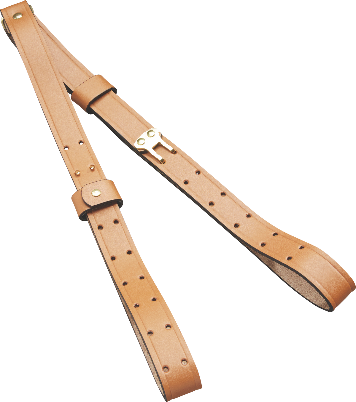 Butler Creek 26112 Military Carry Strap 44" Brown Leather Two-Piece Rifle Sling