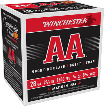 Winchester Ammo AA Super Sport Sporting Clay 28 Gauge 2.75" 3/4 oz #8.5 Shot - Box or Case