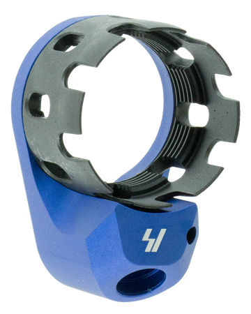 Strike Industries AR Castle Nut and Extended End Plate - Blue Hardcoat Anodized Steel