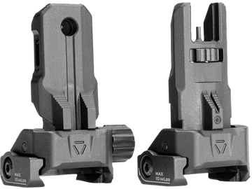 Strike Industries SPBUS Polymer Backup Sights Black Folding for AR-15