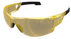 Mechanix Wear Type-N OSFA Amber Lens Wraparound Safety Glasses - Black Frame