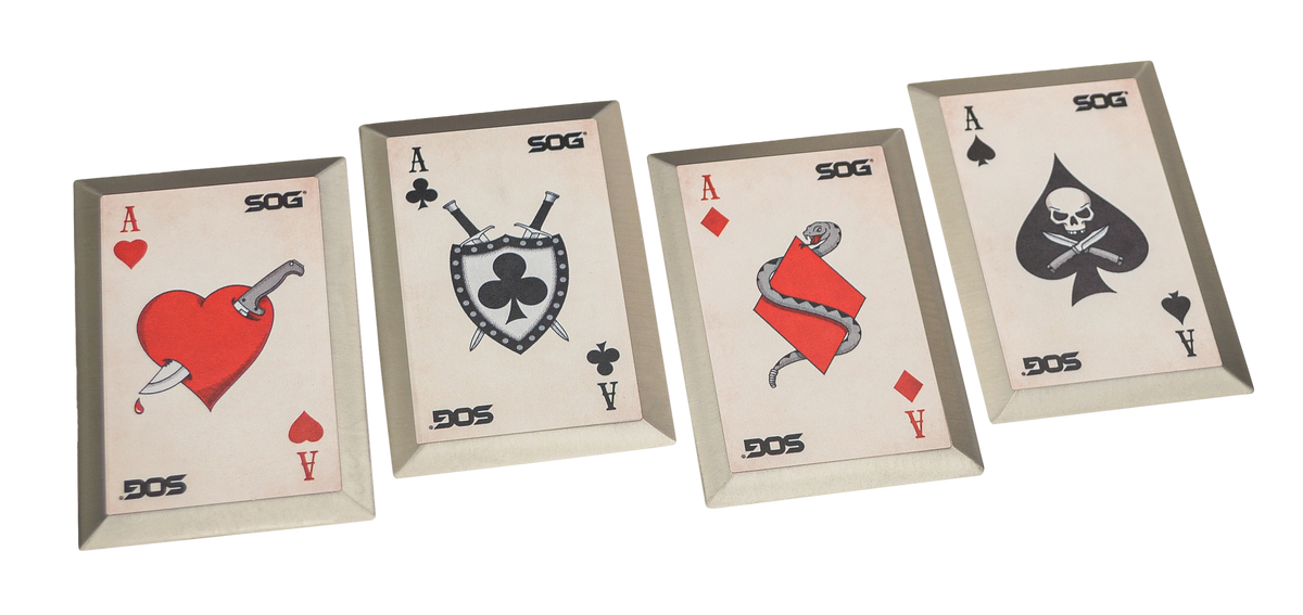 S.O.G Throwing Death Cards 3Cr13 SS 4-Pack Throwing Set