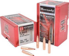 Hornady ELD Match 6.5mm .264 147gr Reloading Bullets - 100/Box