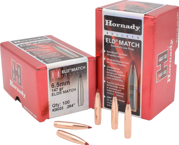 Hornady ELD Match 6.5mm .264 147gr Reloading Bullets - 100/Box