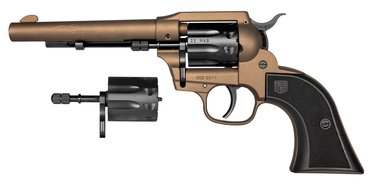 Diamondback Sidekick Convertible 22 LR/22 WMR 5.5" 9-Rd Revolver - Midnight Bronze Cerakote