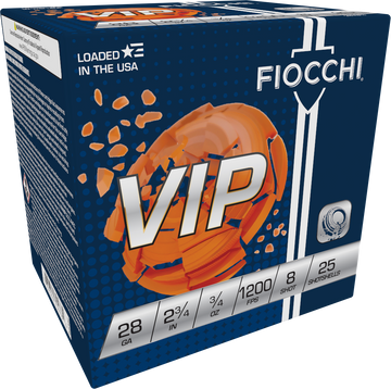 Fiocchi 28VIP8 Exacta Target VIP 28 Gauge 2.75" 3/4oz 8 Shot 25 Bx/10 Cs - Box or Case