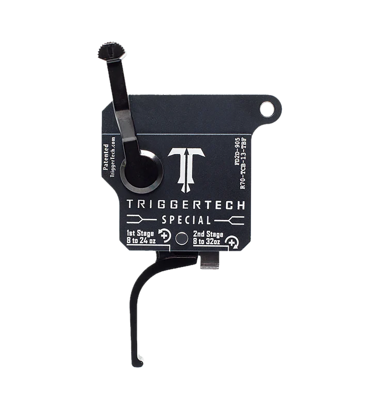 TriggerTech Special Remington 700 1-3.5 lb Two-Stage Flat Trigger w/ Bolt Release - Right Hand - Black