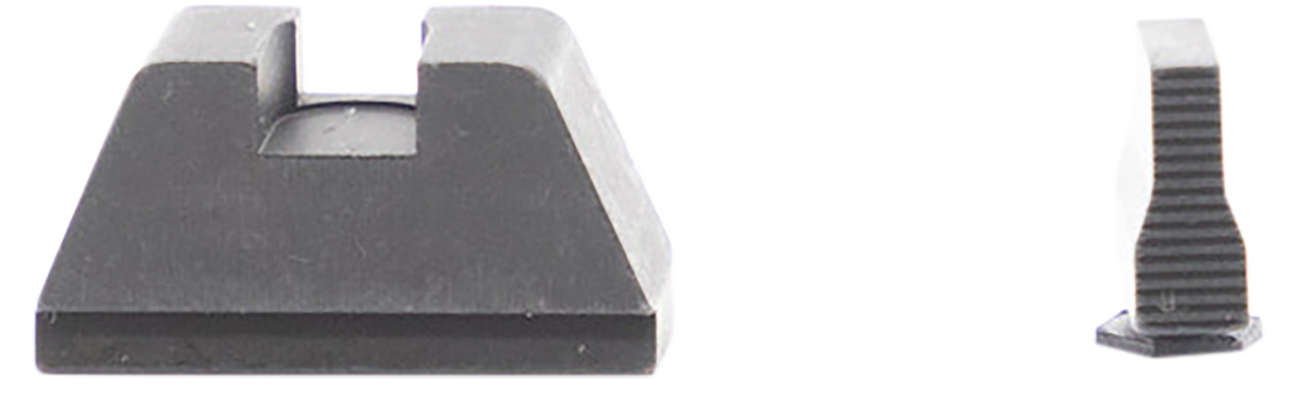 AmeriGlo GL429 Optic Compatible Sight Set for Glock XL Tall Serrated Front / Black Rear