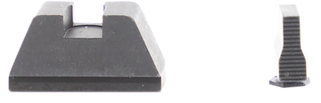 AmeriGlo GL429 Optic Compatible Sight Set for Glock XL Tall Serrated Front / Black Rear