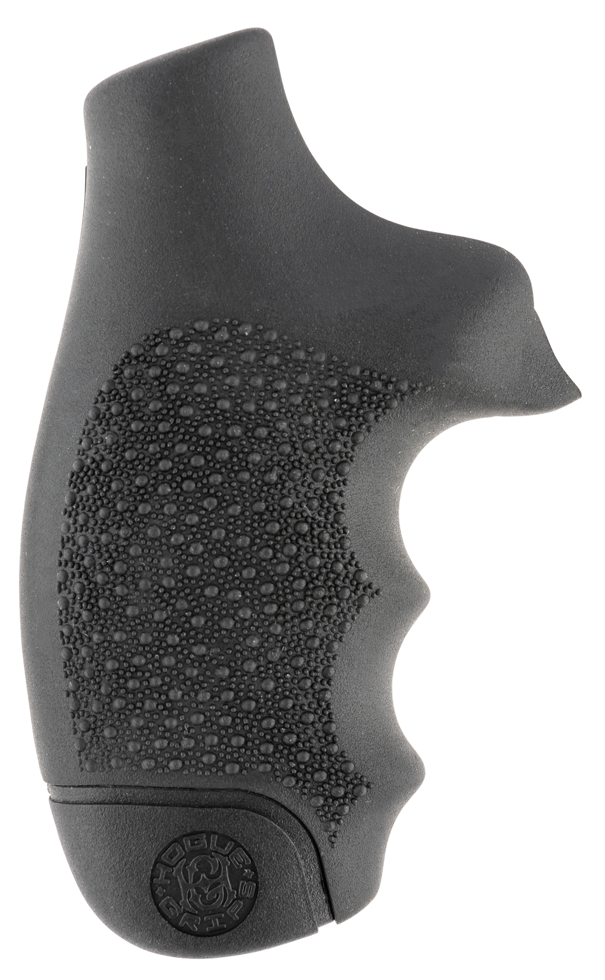 Hogue OverMolded Monogrip Rubber Grip for S&W J Frame Round Butt - Black Cobblestone Finger Grooves