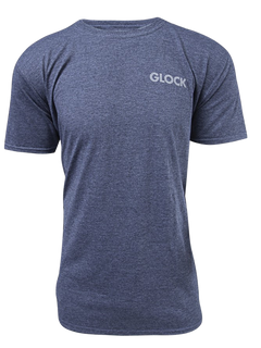 Glock Pistol Flag T-Shirt Heather Navy 2XL Short Sleeve Semi-Fitted