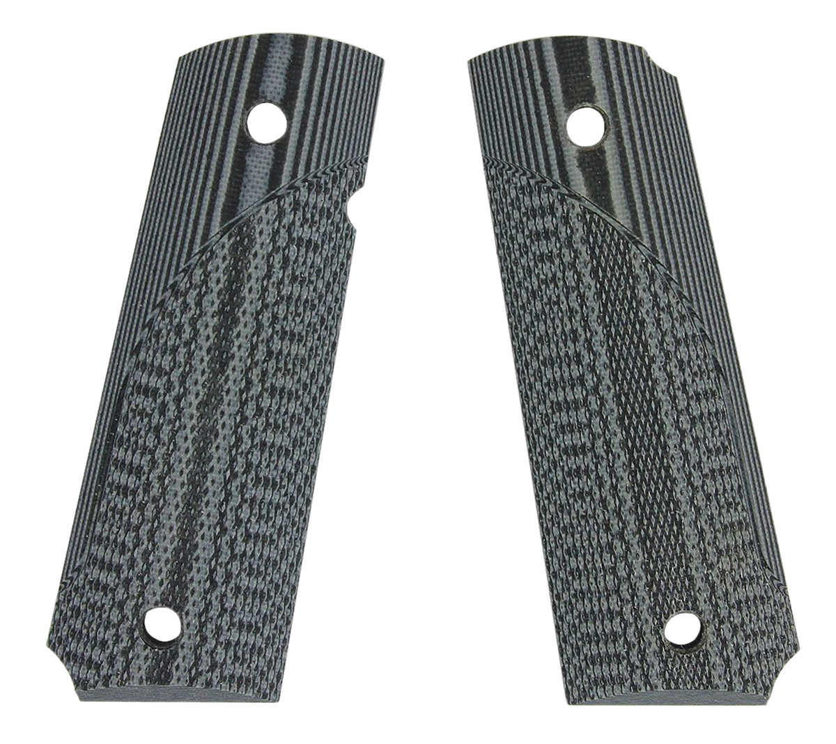 Pachmayr 61001 Tactical Grip Checkered G10 Panels for 1911 - Black / Gray