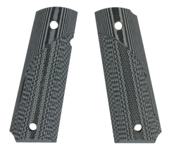 Pachmayr 61001 Tactical Grip Checkered G10 Panels for 1911 - Black / Gray